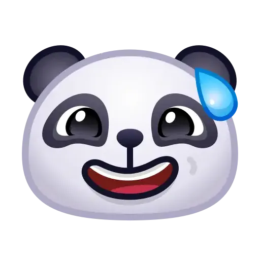 Panda emoji - Sticker 2