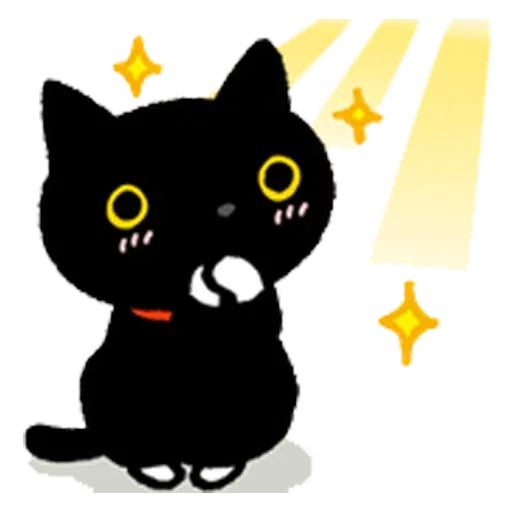 Cat black cute - Sticker 5