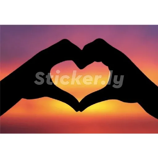 orange hearts - Sticker