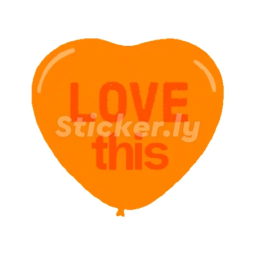 orange hearts - Sticker