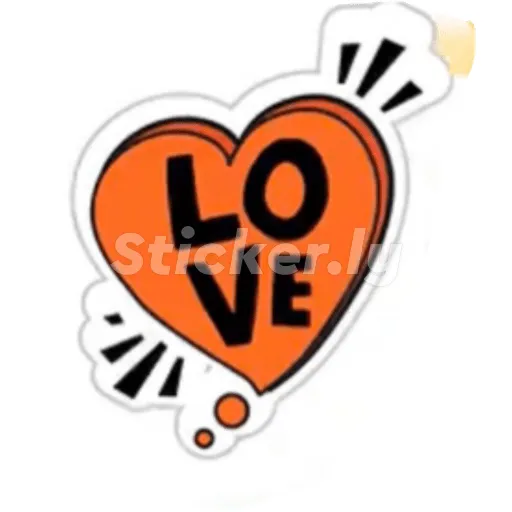 orange hearts - Sticker 2