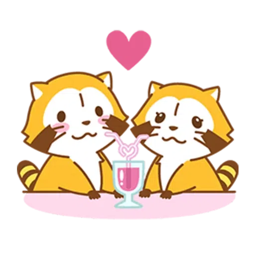 Happy Raccoon Love - Sticker 7