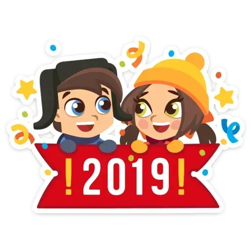 New Year 2019- Sticker
